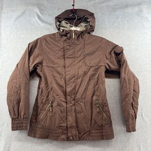 Sims Snowboarding Jacket Women's Large Brown Hooded Technical Snow Shell